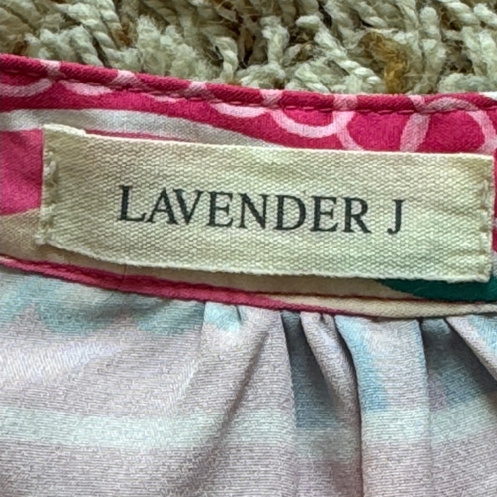 Vibrant Pink and Blue Long Sleeve Dress - Picture 7 of 8